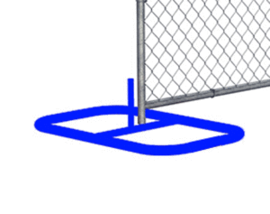 Tube stand for temporary fence rental