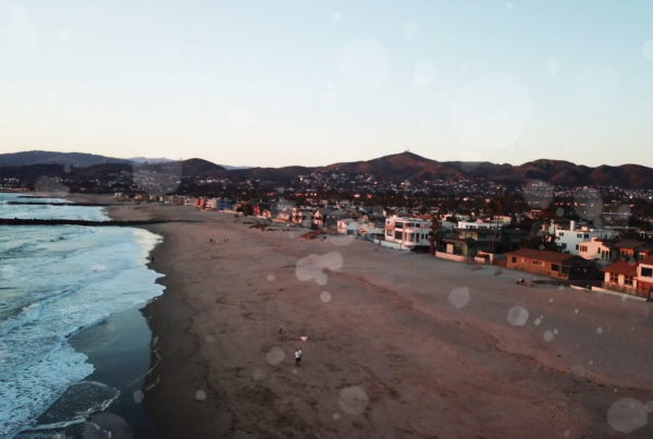Drone shot of Ventura California beach