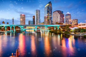 Tampa city by the river